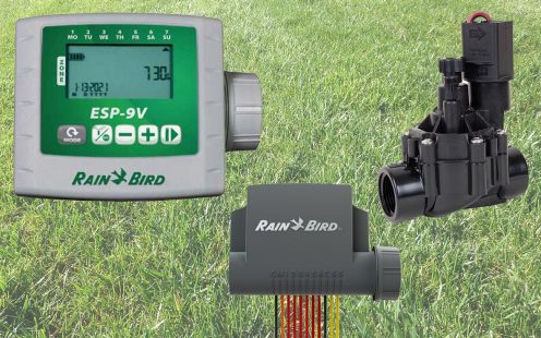 Collage Batteriebetriebene Bewässerungsprodukte